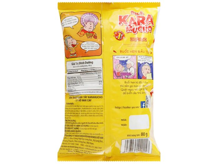 Hình ảnh snack khoai tây phô mai cay Karamucho Koikeya
