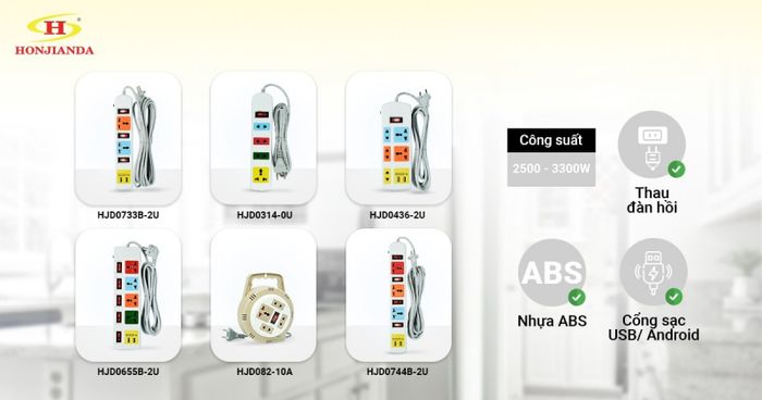 Bộ sưu tập ổ cắm HONJIANDA đa dạng mẫu mã