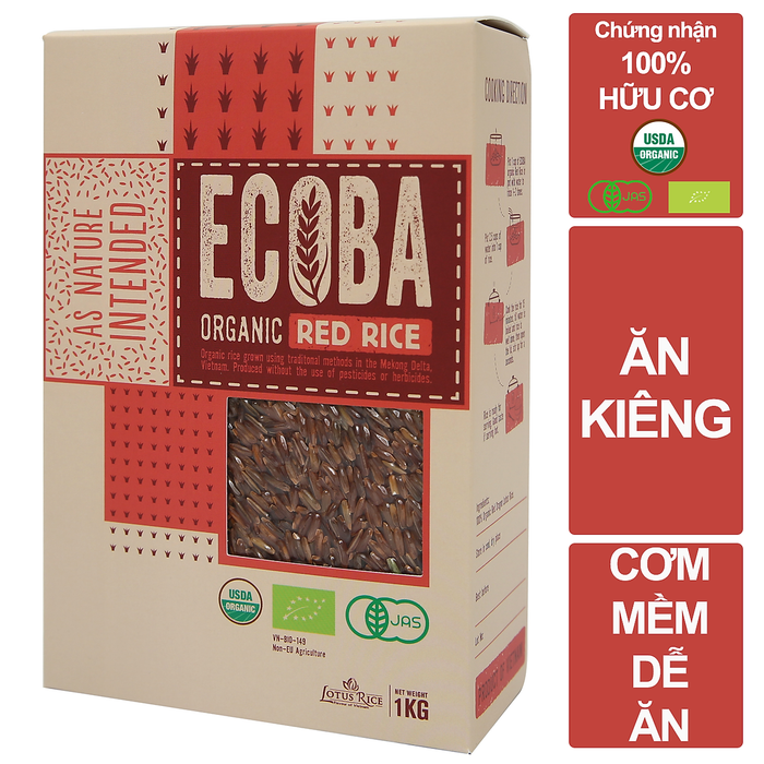 Gạo lứt hữu cơ Ecoba Huyết Rồng - Hình ảnh 1