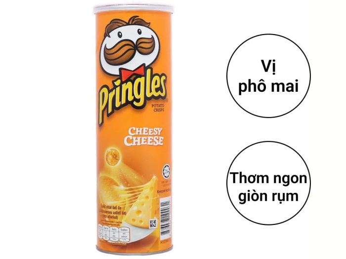 Hình ảnh 2 snack Pringles phô mai - Vàng ruộm hấp dẫn