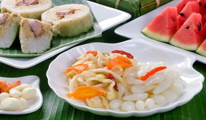 Hình ảnh dưa kiệu vàng ruộm hấp dẫn
