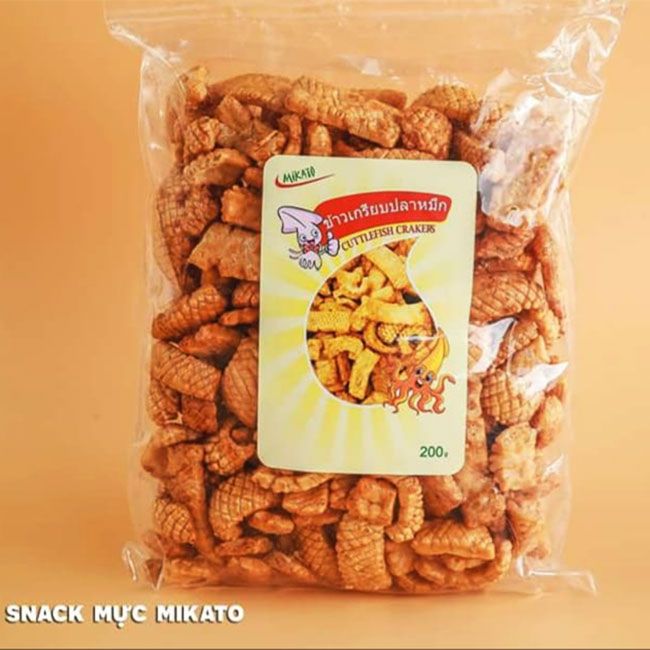 Hình ảnh Snack Mực Mikato - Bao bì đặc trưng Thái Lan