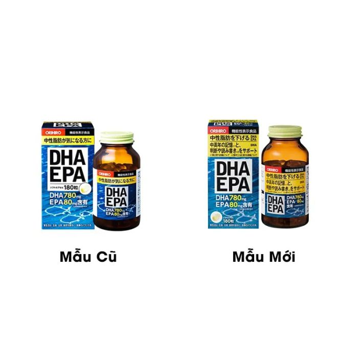Hình ảnh viên uống DHA EPA Orihiro chính hãng