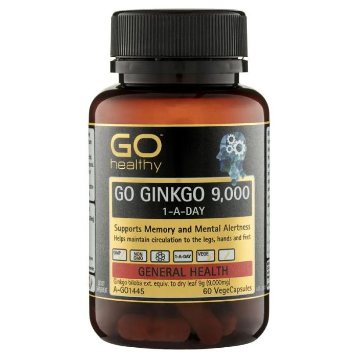 Hình ảnh chính hãng Go Healthy Ginkgo 9000+ - Bao bì cao cấp