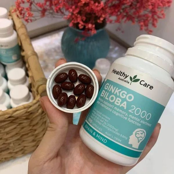 Hình ảnh thực tế viên uống Healthy Care Ginkgo Biloba 2000 - Góc nhìn cận cảnh