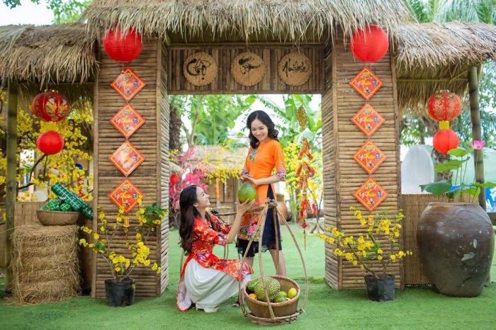 Concept trang trí Tết độc đáo tại phim trường (Nguồn: Sưu tầm)