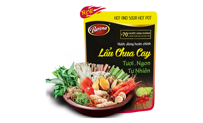 Hình ảnh nước dùng lẩu chua cay Barona chính hãng