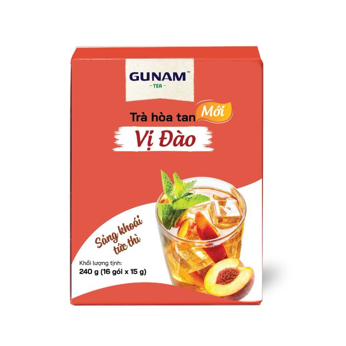 Bộ sưu tập hình ảnh Trà Hòa Tan Vị Đào GUNAM chân thực