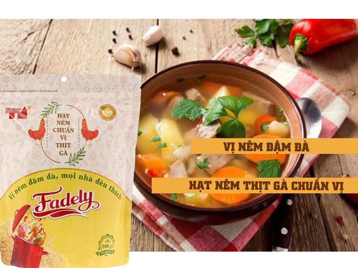 Hình ảnh hạt nêm chuẩn vị thịt gà Fadely