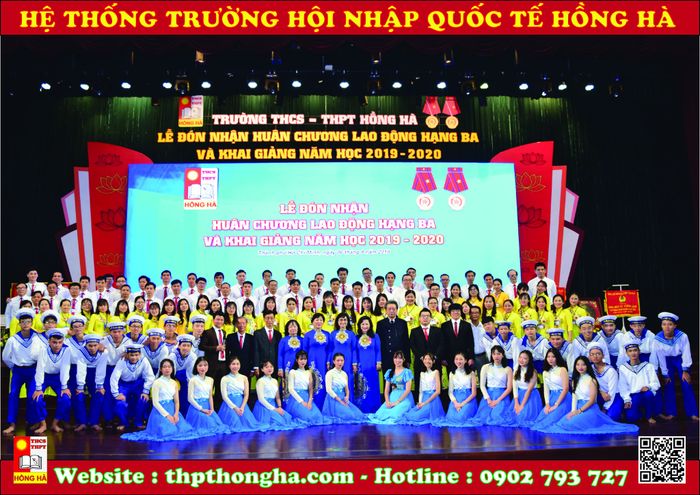 Khuôn viên xanh mát tại Trường THCS - THPT Hồng Hà