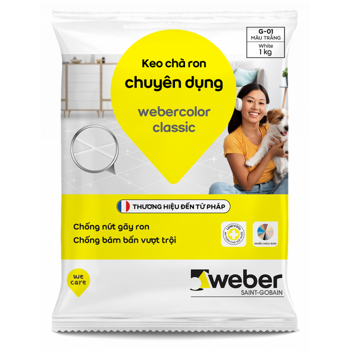 Hình ảnh ứng dụng keo Webercolor Classic trên các loại gạch