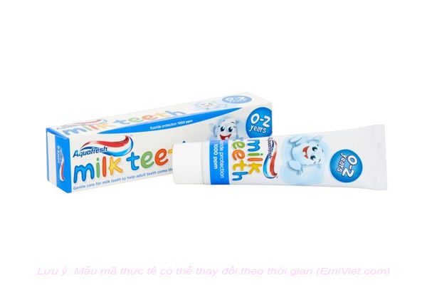 Hình ảnh thực tế kem đánh răng Aquafresh Milk Teeth cho trẻ sơ sinh