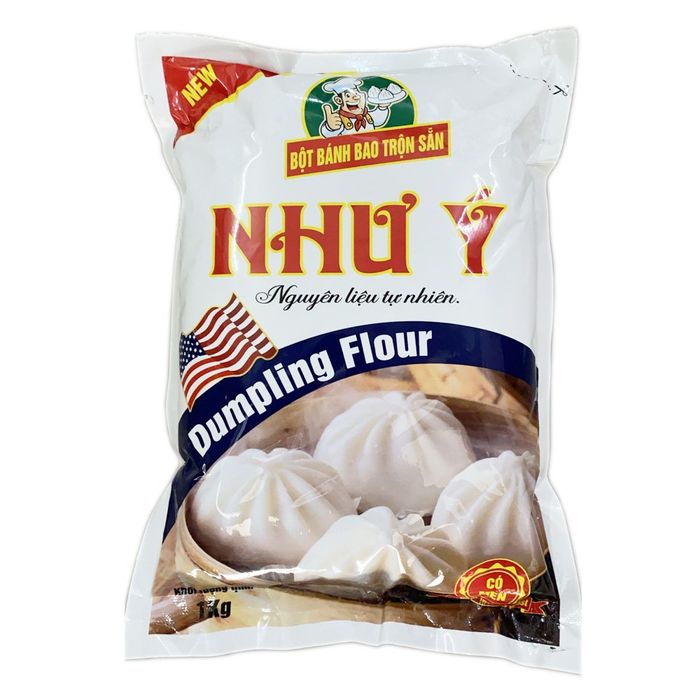 Hình ảnh bao bì bột bánh bao Như Ý với thiết kế sang trọng