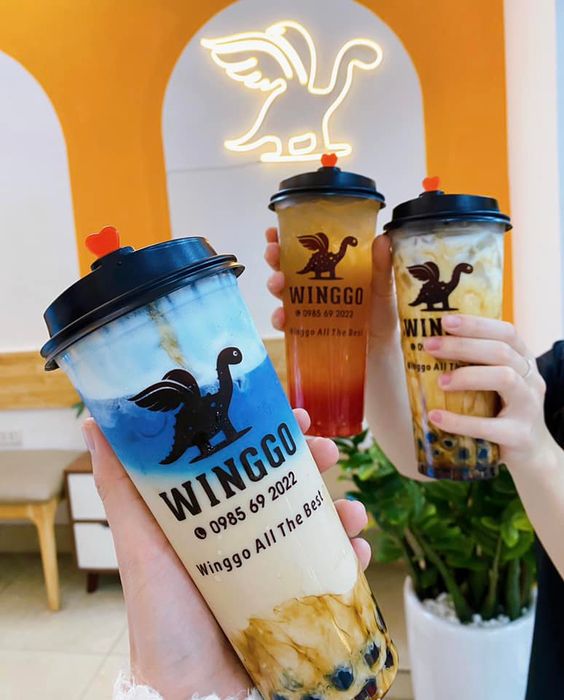 Hình ảnh đặc trưng đầy mê hoặc từ thương hiệu trà sữa Winggo