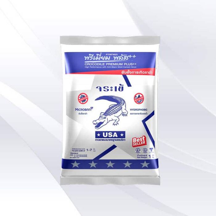 Hình ảnh thực tế keo chà ron Crocodile Silver - Độ bền vượt thời gian