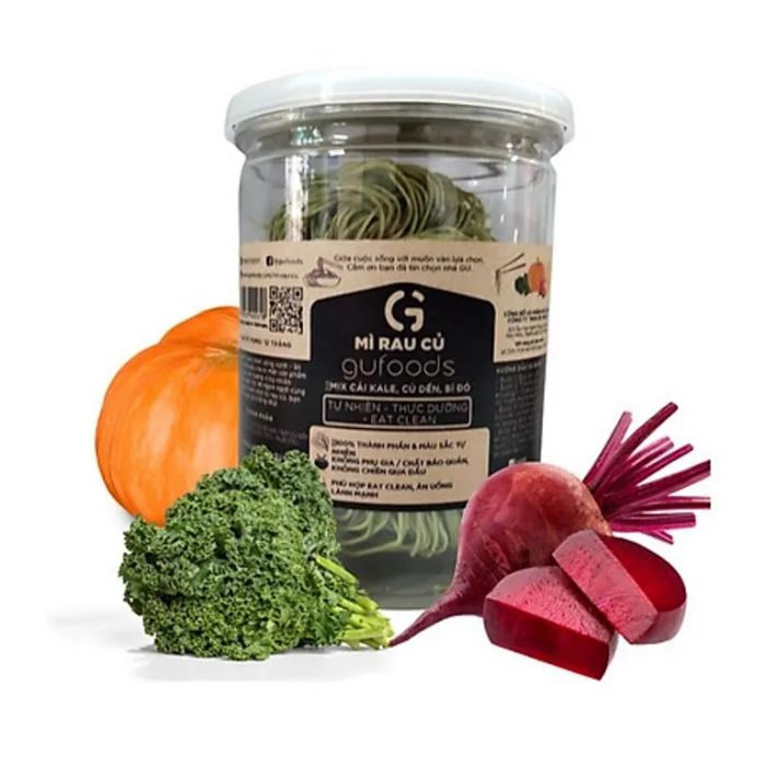 Hình ảnh thực tế Mì Rau Củ Mix GUfoods - Sắc màu dinh dưỡng từ thiên nhiên