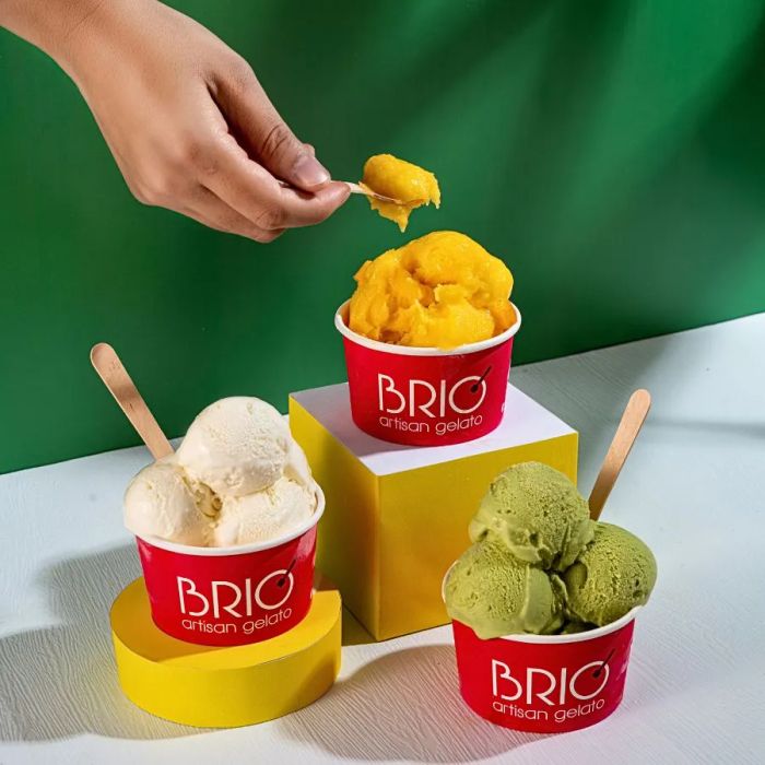 Hình ảnh không gian sang trọng và những món gelato đặc biệt tại BRIO