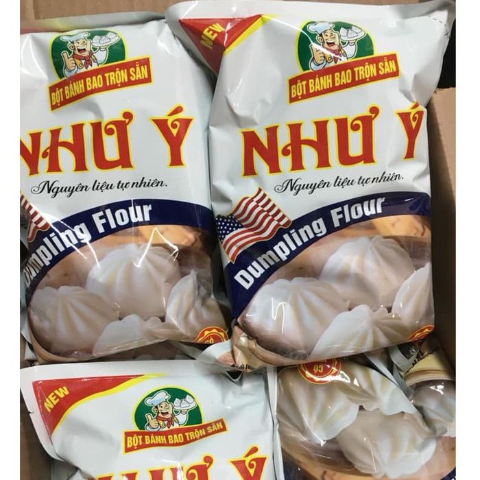 Hình ảnh thực tế bột bánh bao Như Ý đóng gói tiêu chuẩn