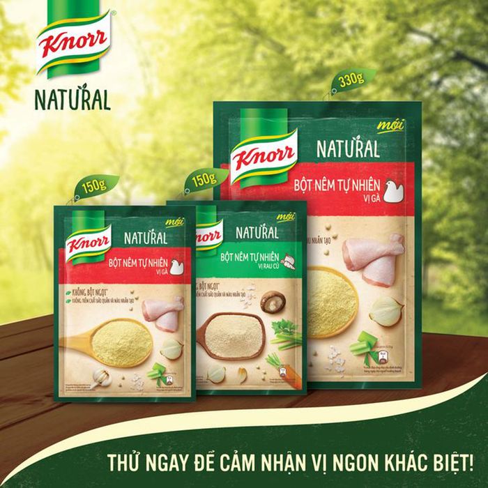 Hình ảnh bột nêm tự nhiên Knorr Natural vị gà