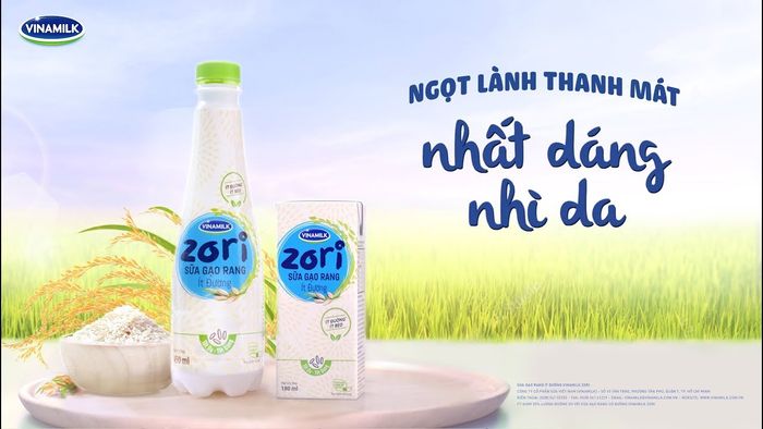 Hình ảnh chân thực sữa gạo rang Zori phiên bản cao cấp