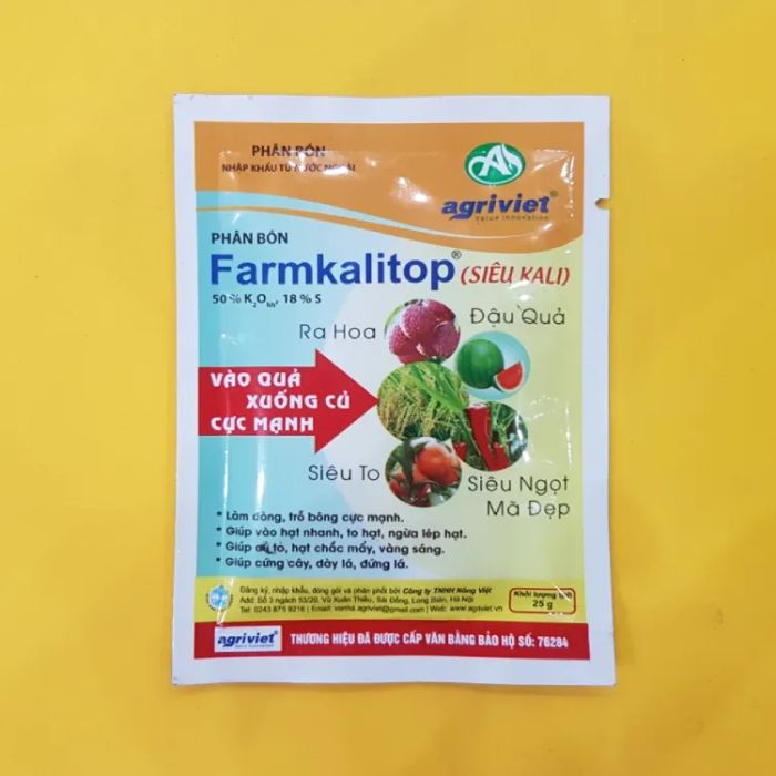 Hình ảnh minh họa phân bón FARMKALITOP chất lượng cao