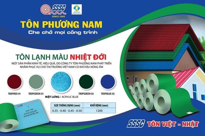 Tôn lạnh Phương Nam - Sắc màu bền đẹp với thời gian