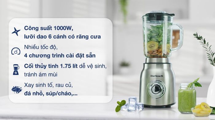 Hình ảnh thực tế máy xay sinh tố Bluestone - góc nhìn cận cảnh