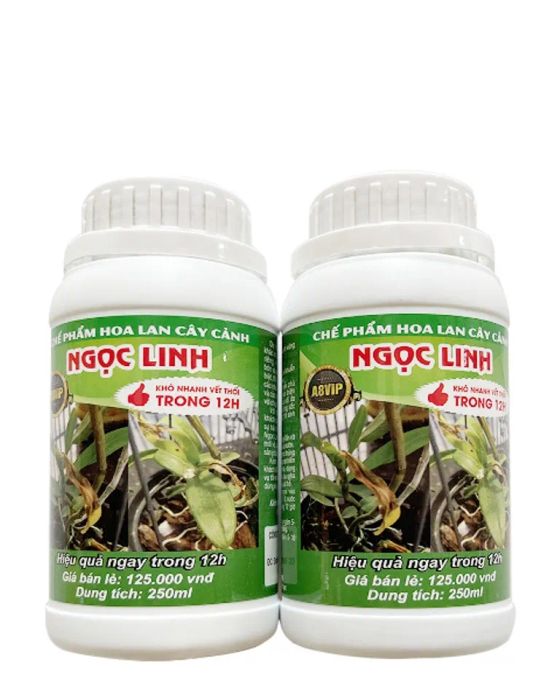 Hình ảnh chế phẩm Ngọc Linh 12h đang tác động trên cây lan