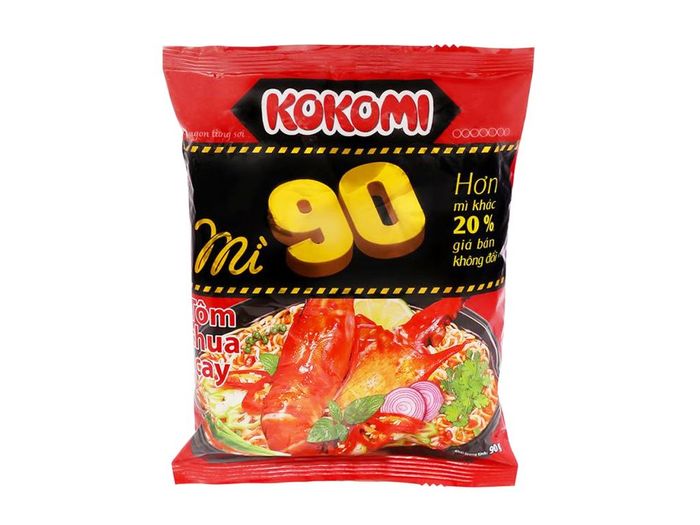 Hình ảnh sống động - Mì Kokomi 90 tôm chua cay đầy quyến rũ