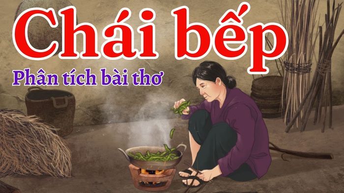 Hình ảnh minh họa sống động về chái bếp trong thơ