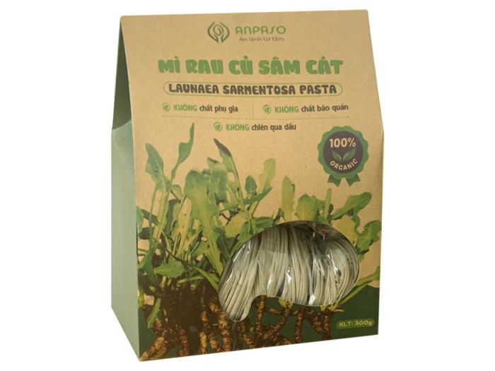 Hình ảnh mì rau củ Sâm cát Organic Anpaso - Sản phẩm vàng cho sức khỏe