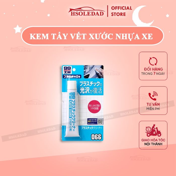 Hình ảnh minh họa Plastic Cleaner Nhật Bản - giải pháp đánh bóng và xóa mờ vết xước hiệu quả trên bề mặt nhựa ô tô.