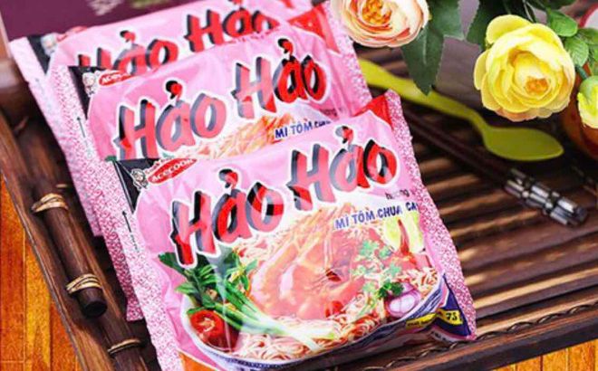Hình ảnh biểu tượng - Mì Hảo Hảo tôm chua cay với thiết kế bao bì quen thuộc