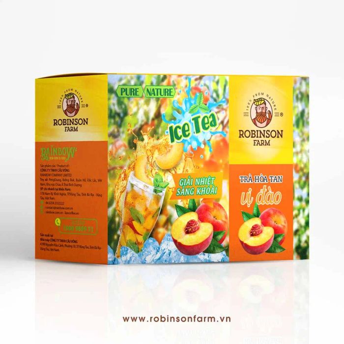 Hình ảnh chân thực Trà Robinson Farm Vị Đào