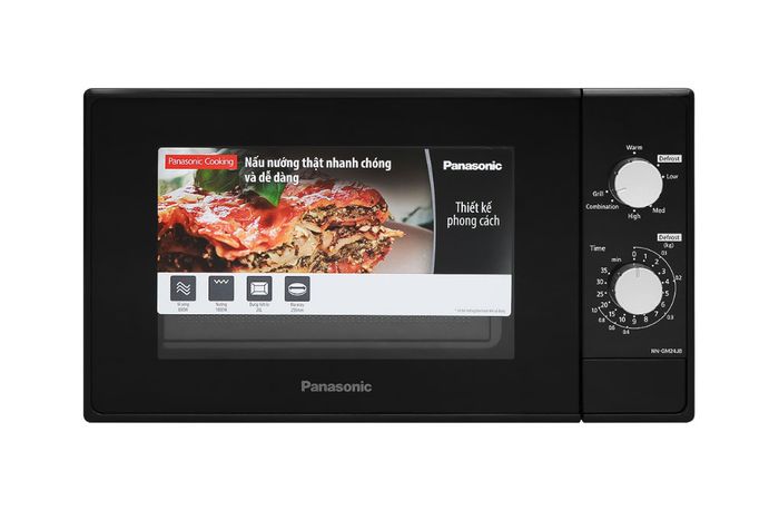 Lò vi sóng Panasonic với thiết kế hiện đại, hình ảnh sống động