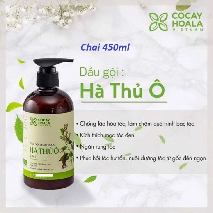 Hình ảnh thực tế dầu gội Hà Thủ Ô Cocayhoala 2in1 - Sản phẩm chính hãng