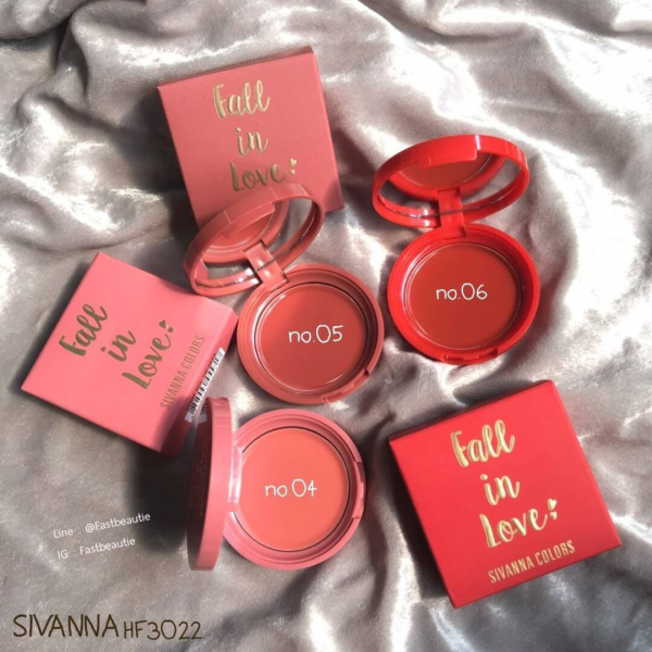 Hình ảnh cận cảnh Phấn Má Hồng Sivanna Fall In Love Over Take & Highlight - Bộ màu số 03 Peach