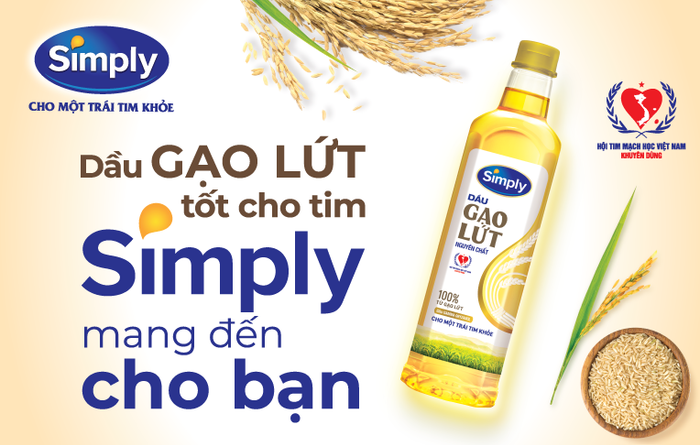 Hình ảnh Dầu gạo lứt Simply - Sản phẩm vàng cho sức khỏe tim mạch