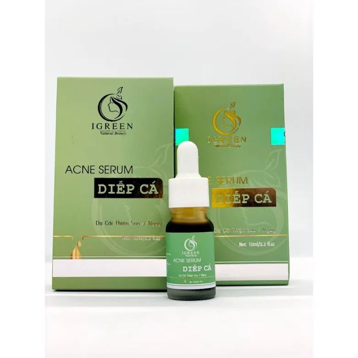 Hình ảnh chân thực Serum diếp cá Igreen - Bí quyết dưỡng da thuần Việt