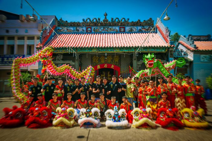 Hình ảnh ấn tượng của Đoàn Lân Sư Rồng Long Hưng Đường tại Đồng Tháp