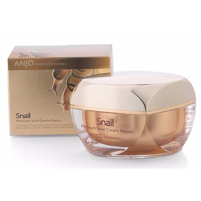 Hình ảnh thực tế kem dưỡng da Anjo Snail Cream Repair phiên bản mới