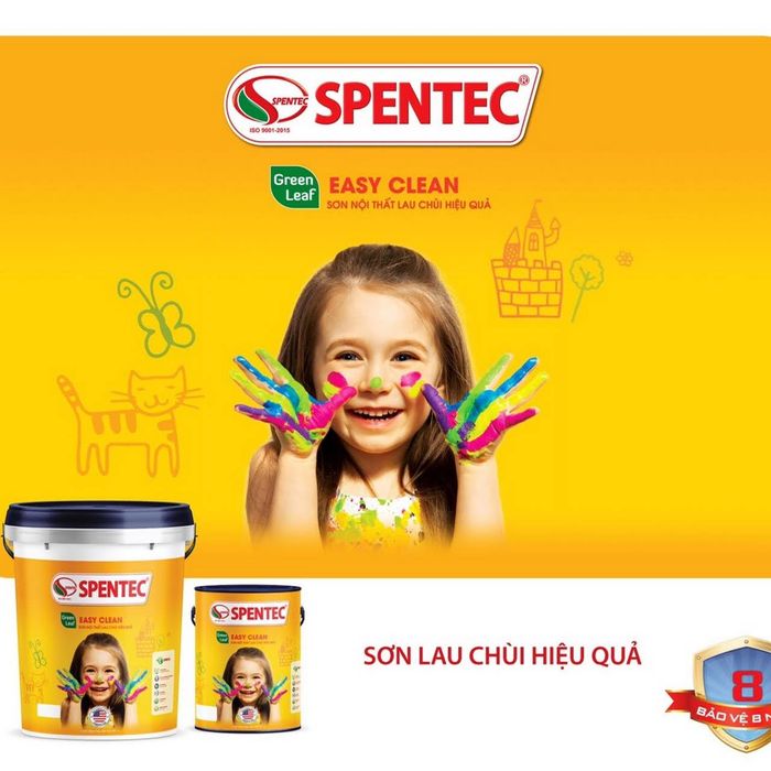 Sơn nội thất lau chùi hiệu quả Spentec Easy Clean - hình ảnh 1