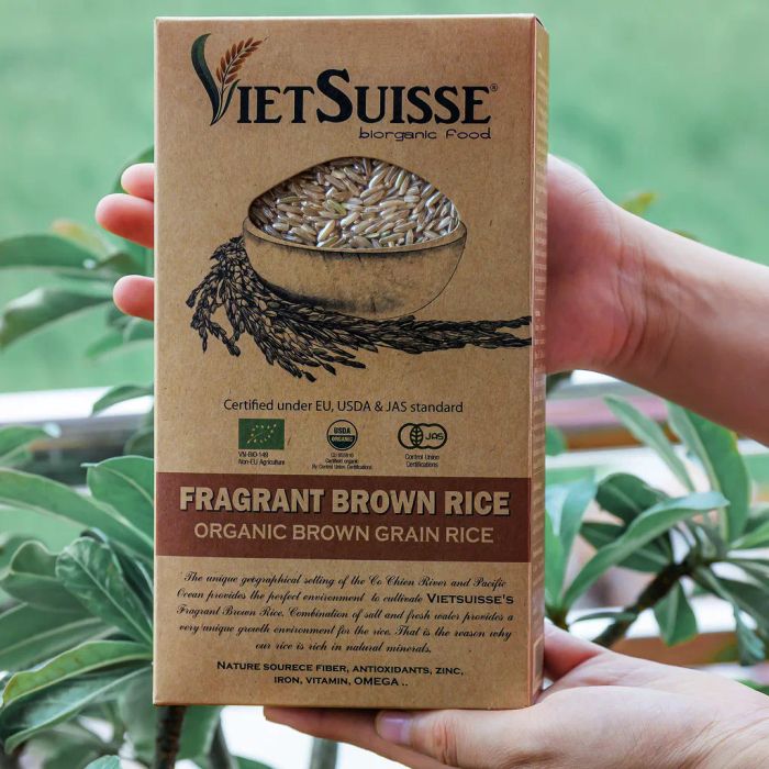 Hình ảnh tuyệt đẹp về Gạo Lứt Trắng Hữu Cơ ST24 VietSuisse - Phiên bản cao cấp