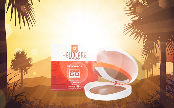 Hình ảnh thực tế phấn nền chống nắng Heliocare Color Compacto SPF50