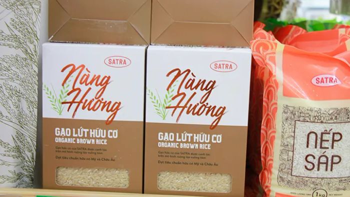 Hình ảnh tinh khiết của Gạo Lứt Trắng Hữu Cơ Nàng Hương - Vẻ đẹp nguyên bản từ cánh đồng hữu cơ