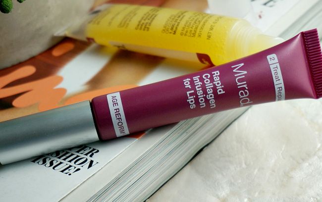 Hình ảnh so sánh trước/sau khi dùng Murad Rapid Collagen Lip Serum