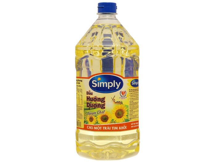Hình ảnh bao bì dầu hướng dương Simply chính hãng