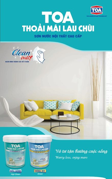 Sơn TOA Thoải Mái Lau Chùi bóng mờ - Hình ảnh 1