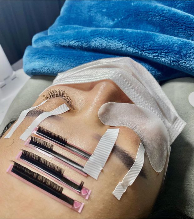 Hình ảnh thực tế mi nối tự nhiên tại My Linh Eyelash