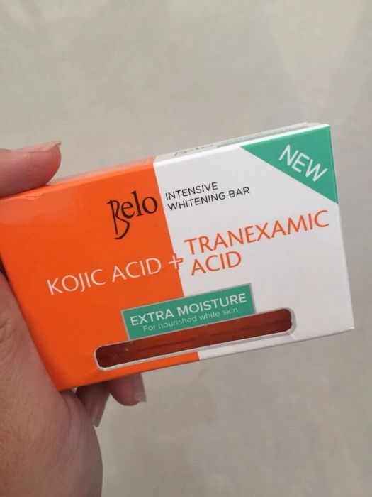 Bộ ảnh thực tế xà phòng trắng da Belo - thiết kế vuông độc đáo